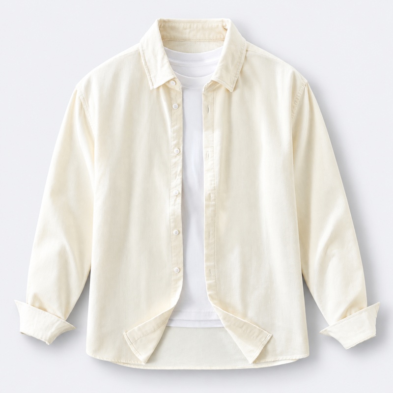 Corduroy Button Up Shirt Men - Men's 100% Cotton Corduroy Shirt Long