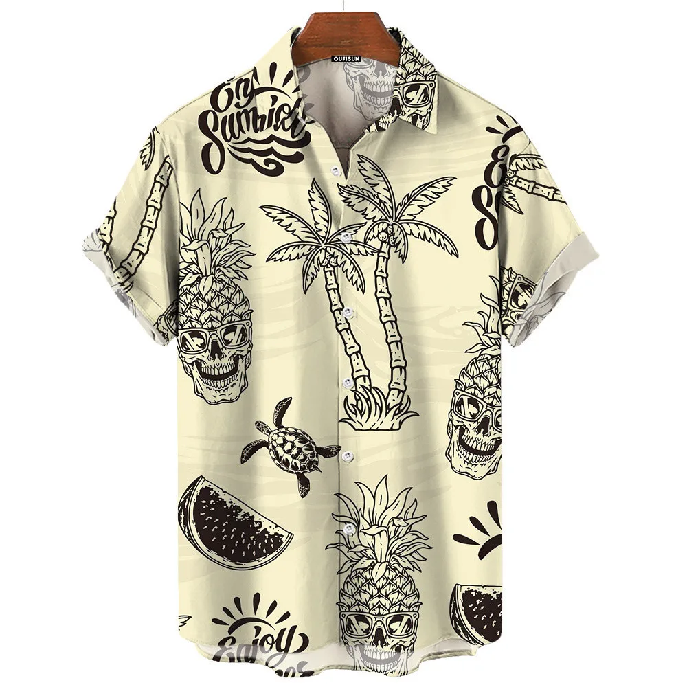 Men Retro Summer Good Vibes Ha - Vintage Hawaiian Floral Shirt review and price