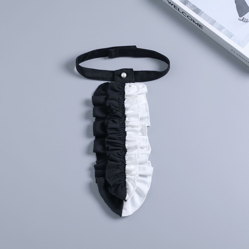 Black White Ruffled Collar Dec - Shirts review and price