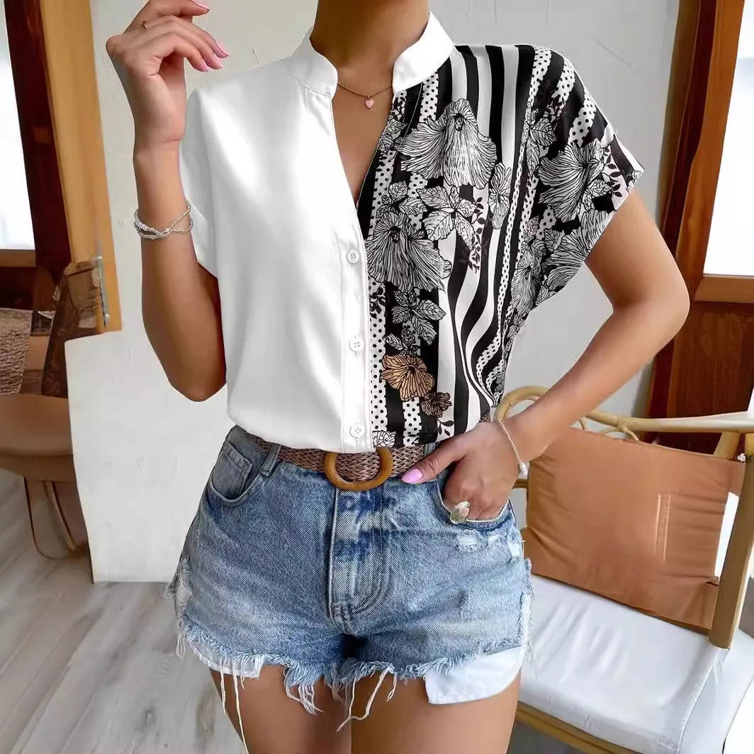 Elegant Fashion Striped Floral - Shirts review and price