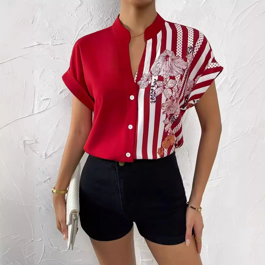 Elegant Fashion Striped Floral - Shirts review and price