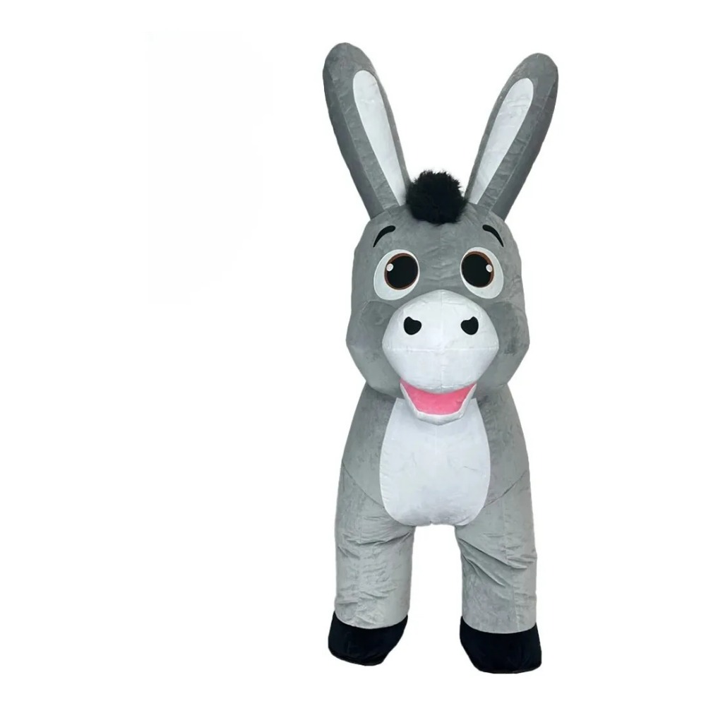 Inflatable Grey Donkey Mascot  - Suits review and price