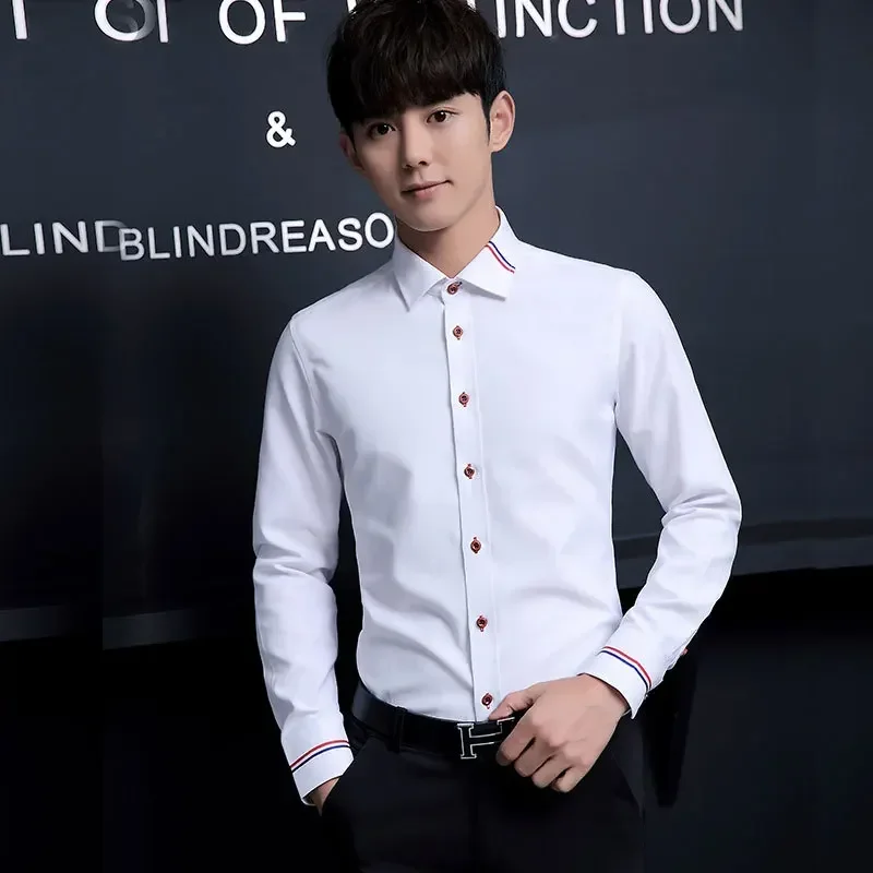 New Men's Shirt Korean Oxford  - Oxford Cotton Casual Shirt Business review and price