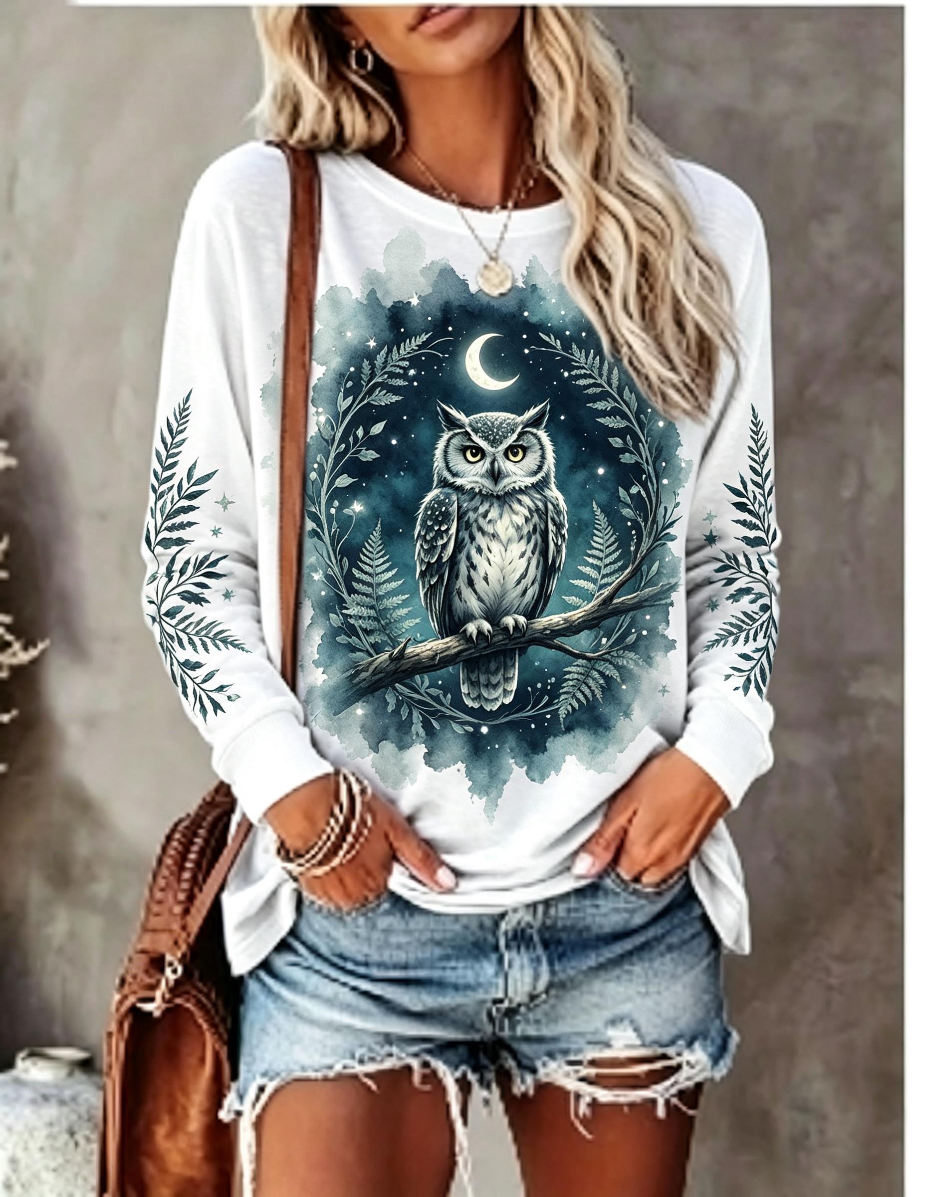 Women Long Sleeve T Shirt Howl - T-Shirts review and price